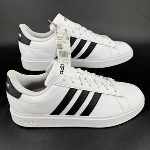 NEW Adidas Grand Court 2.0 Shoes MENS White Black Lace Up Athletic Sneakers 12